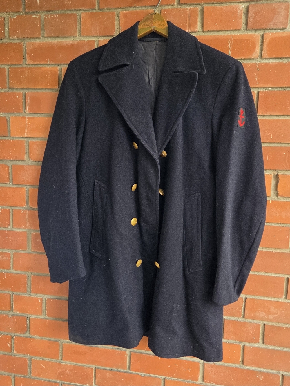 Vintage French Navy (Marine Nationale) Wool Peacoat - Men’s Size 46 - Authentic